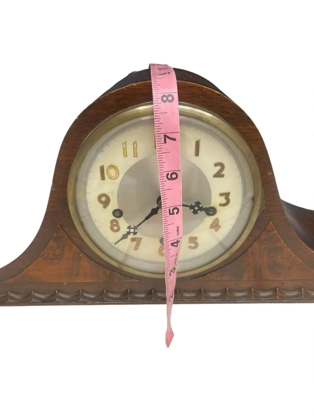 Vintage New Haven Westminster Chime Mantel Clock Wood Case Untested